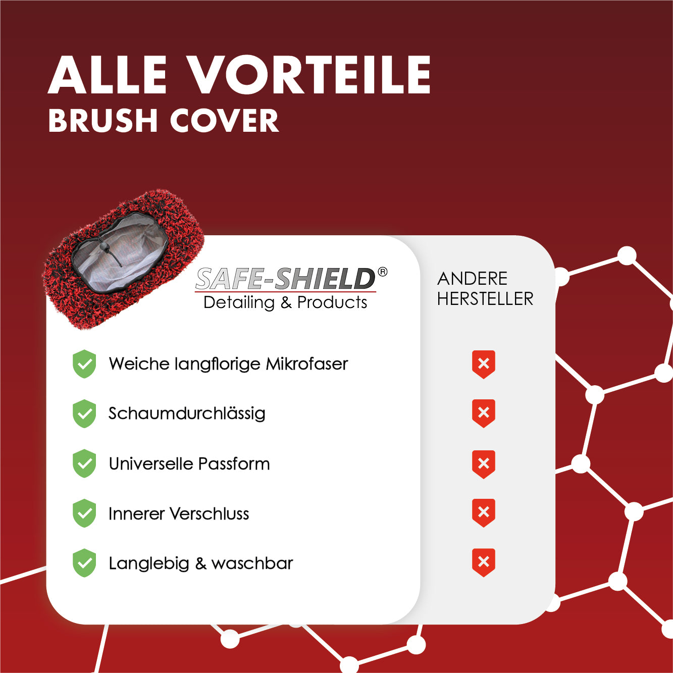Børsteovertræk vaskebørste cover